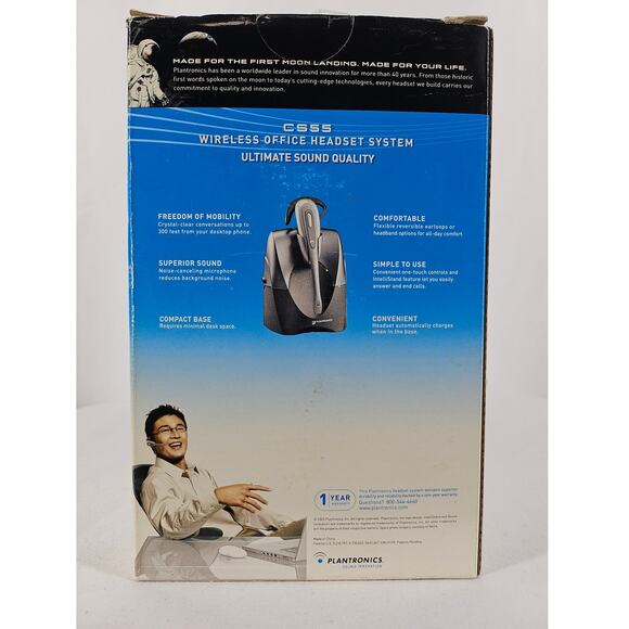 For Sale: Pre-Owned Plantronics CS55 Wireless Office Headset System - Picture 2 of 14
